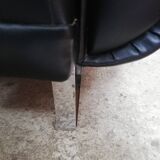 Fauteuil en cuir noir de luxe