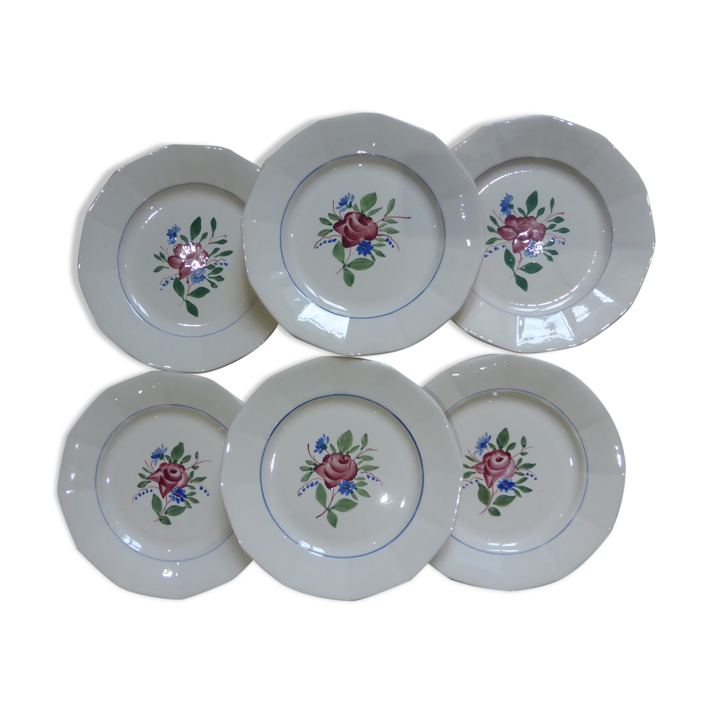 6 plates plates Sigoin Sarreguemines