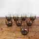 Lot de 8 verres à eau en verre fumé