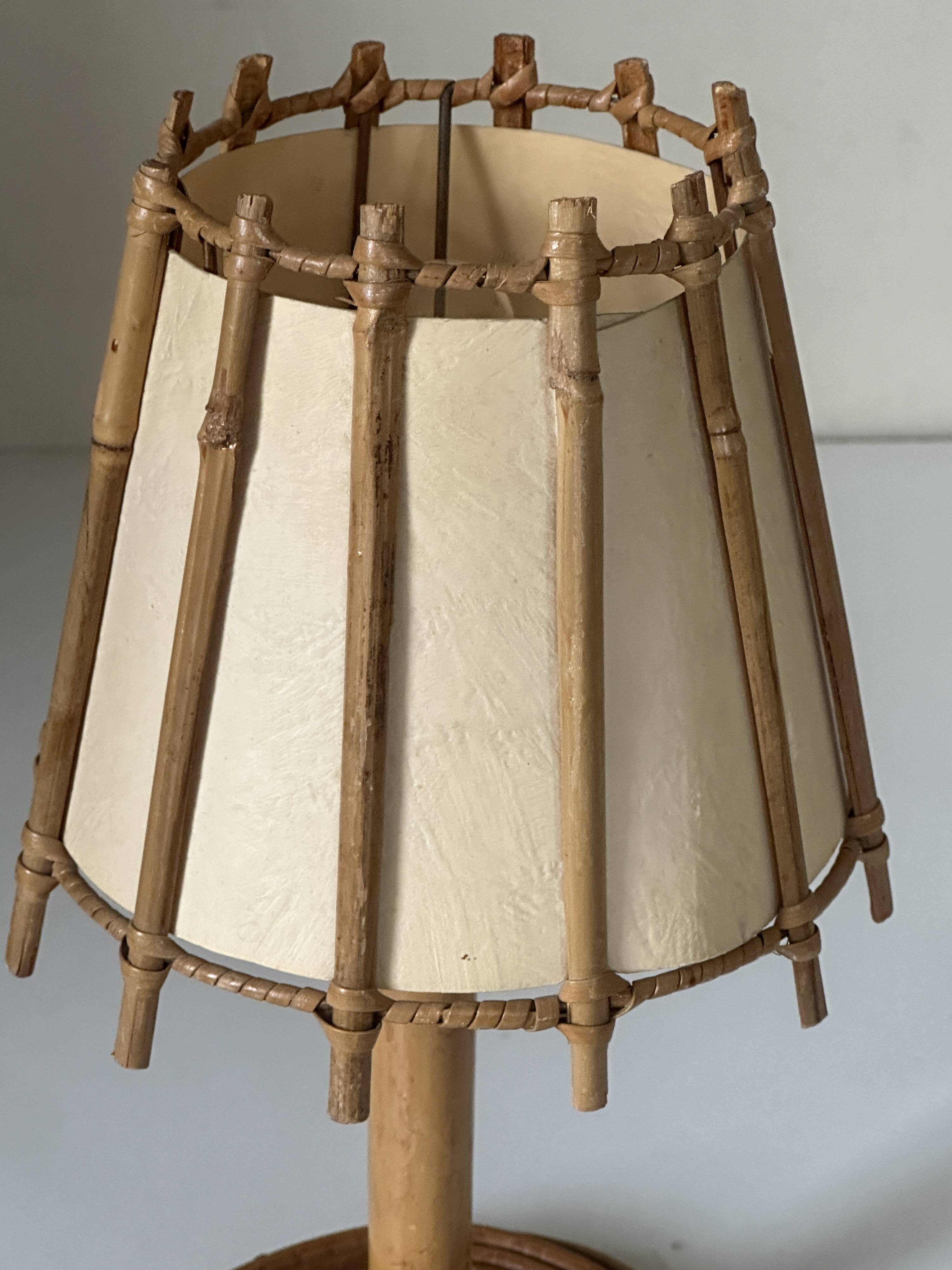 Vintage rattan lamp from the 60s