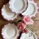Set of 6 vintage porcelain deep plates