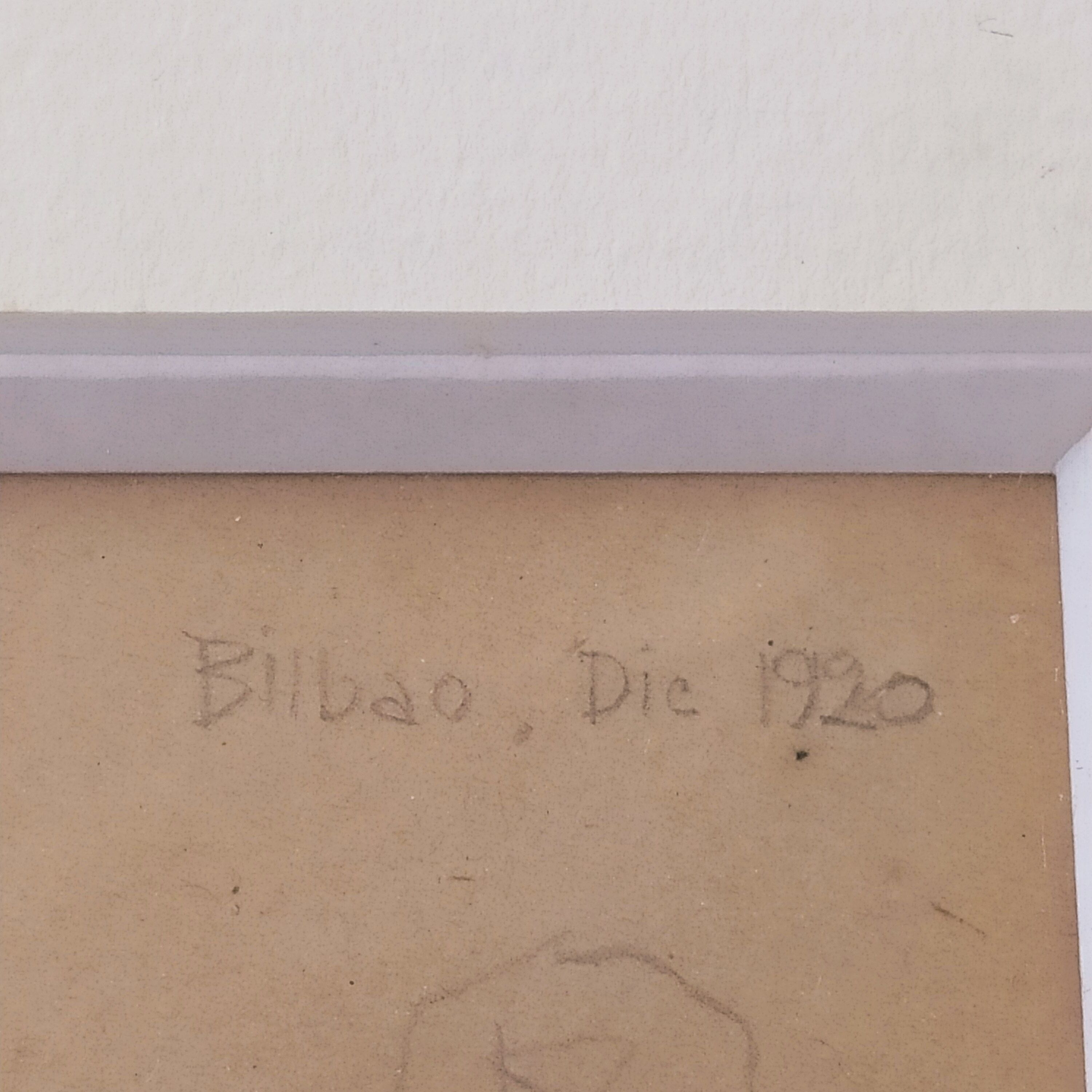 Drawing Bilbao 1920 monogrammed R.A Maternity