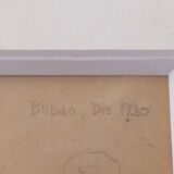 Drawing Bilbao 1920 monogrammed R.A Maternity