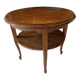 Round walnut gueridon with two tiers – Louis XV style – Perfect condition
