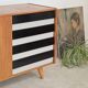 Enfilade U460 in white and black by Jiri Jiroutek for Interier Praha 1960