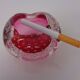 Pink Sommerso Murano Glass Ashtray, Italy, 1960s