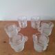 Set of 6 glass swan cups