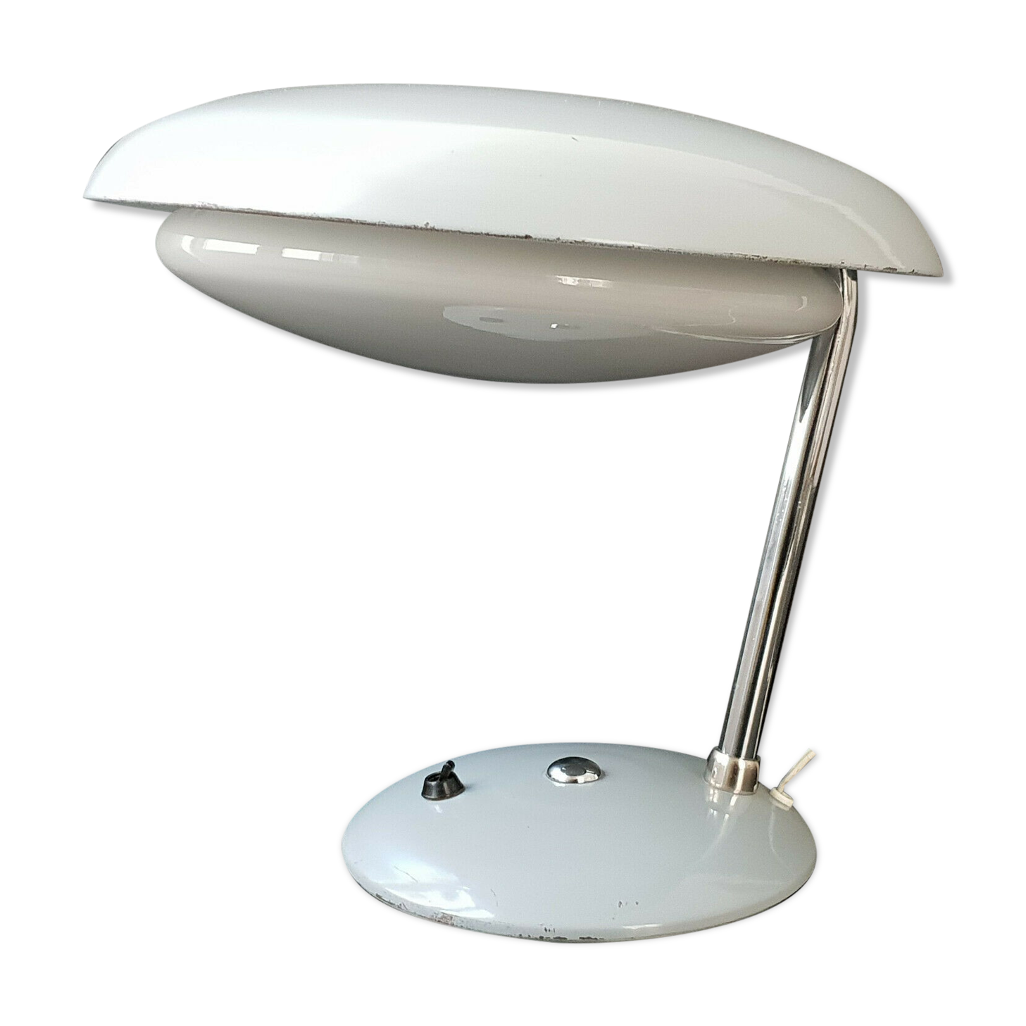Lampe vintage 1950 Elra métal et verre