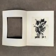 Modern composition drawing 1970 by François de Chabot