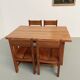 Dining table and 4 chairs, mountain furniture from the 1960s.