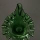 Pair of Marie Gregory vases in green floral decoration enamelled 1900