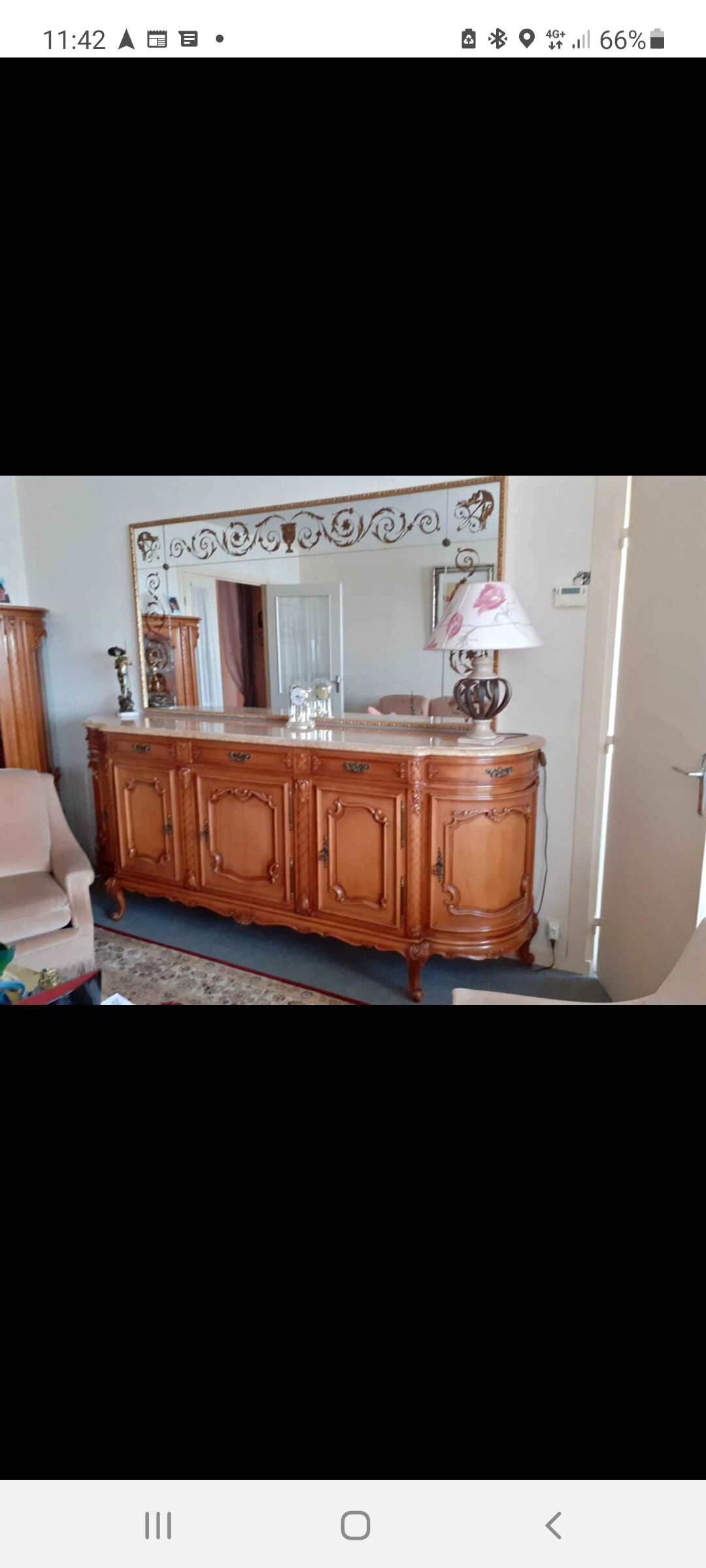 Venetian Mirror Art Deco brasserie bistro in eglomerized glass 204x105cm