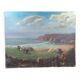 Huile sur toile,  pré-salé Baie de Somme, Vache, boeuf, signé Rogé à identifier