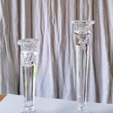 Pair of crystal candlesticks