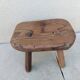 Tabouret tripode de ferme vintage en bois