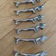 Knife doors dog basset / dachshund silver metal