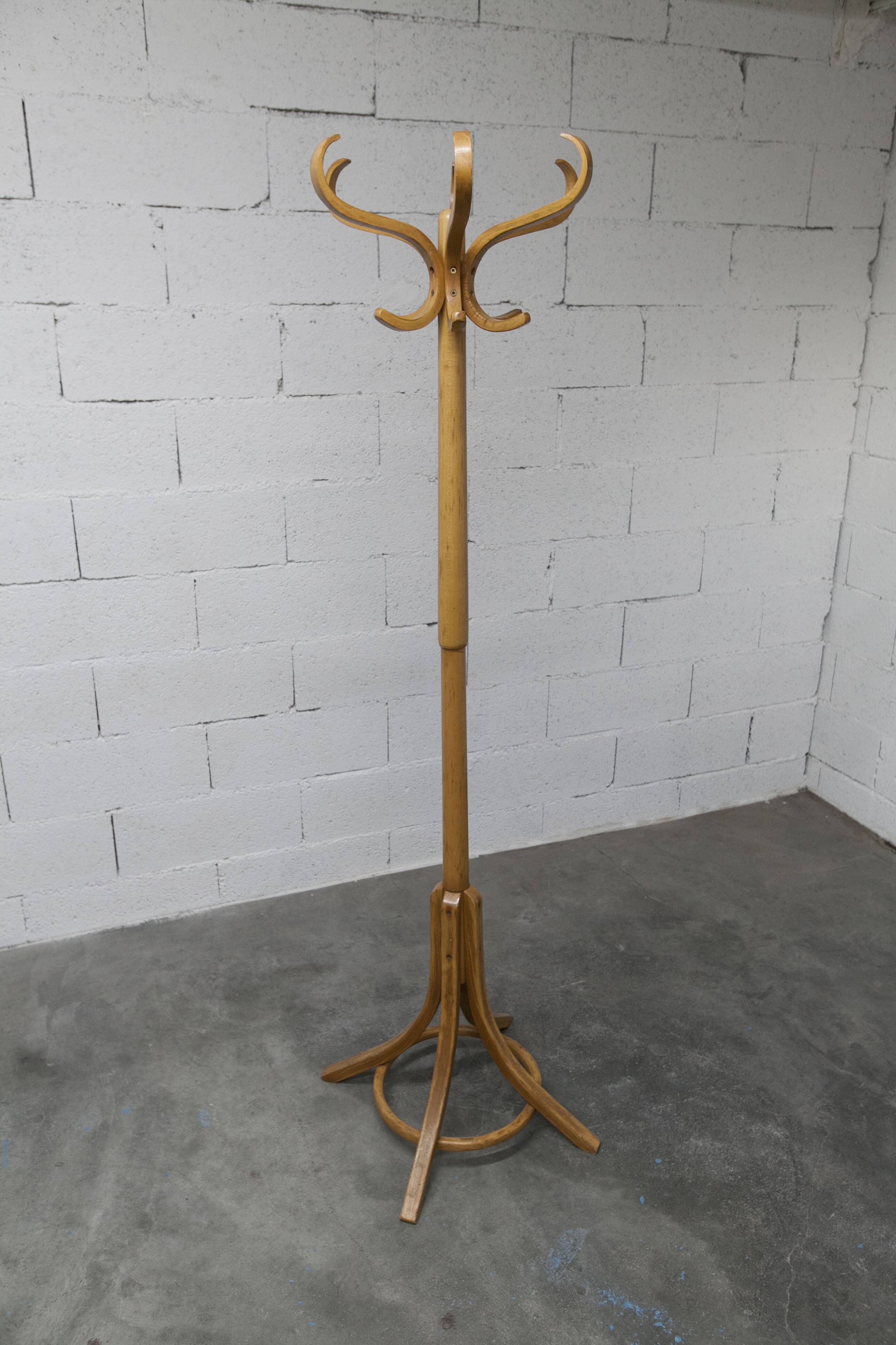 Baumann honey-colored parrot coat rack, 1970