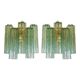 Italian Wall Light Green “Tronchi” Murano Glass Wall Sconce
