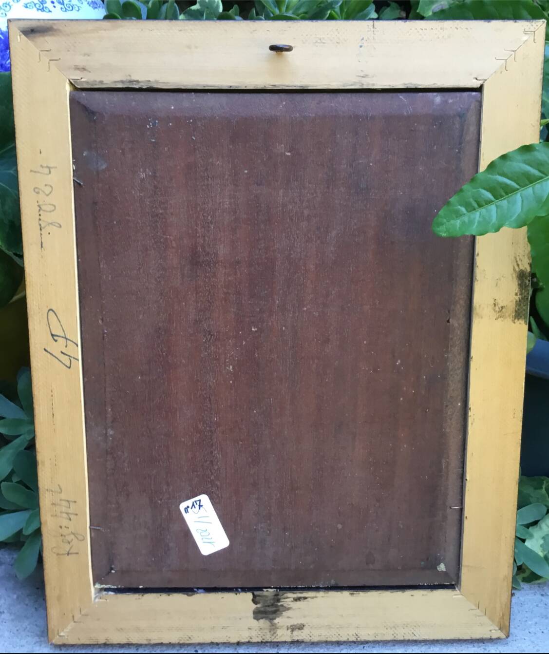 Robert Lemarriez. Nude from behind. Oil on panel, signed and framed.