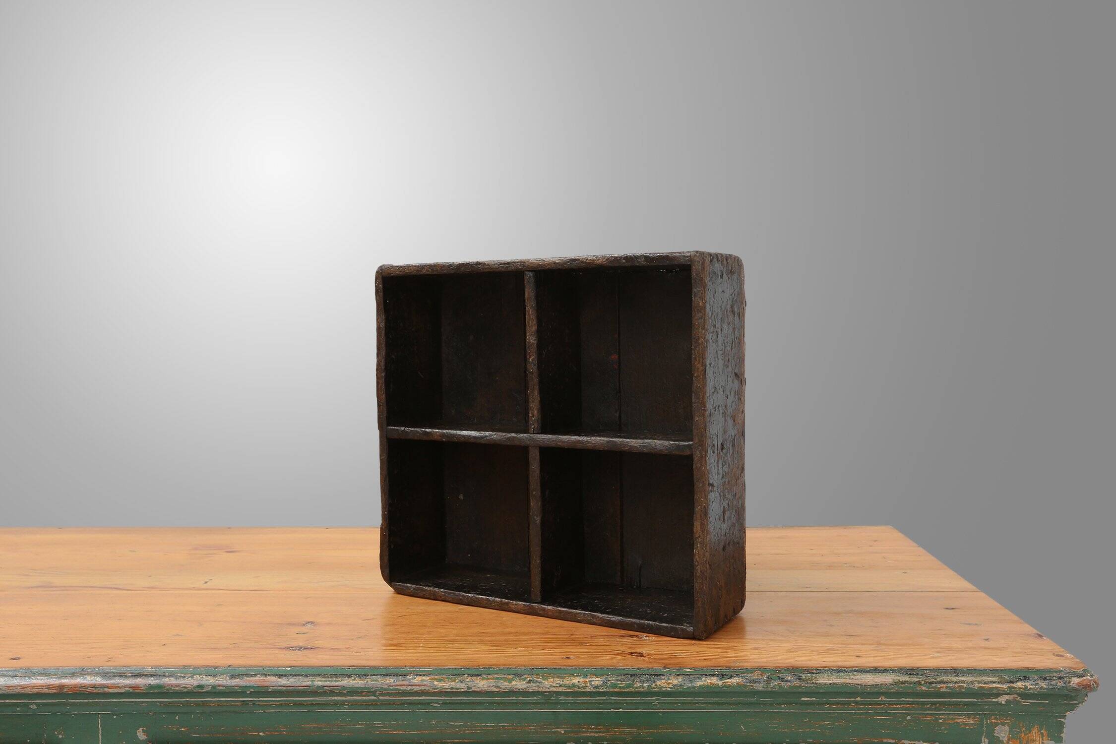 Industrial Wooden Sorting Tray, Belgium 1920s