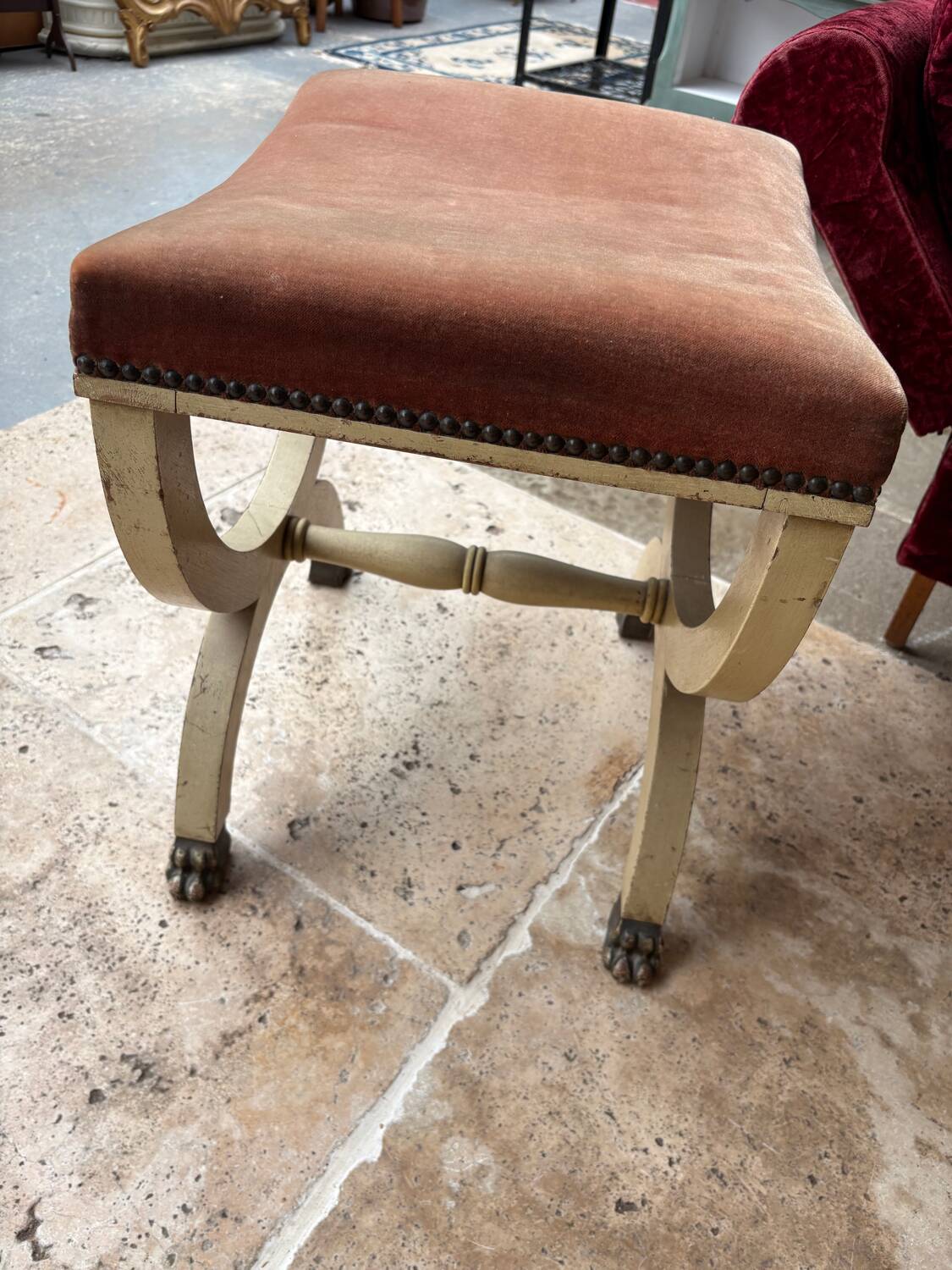 Tabouret bois curule