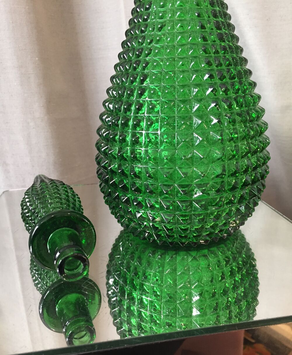 Green empoli bottle diamond tip made in italy