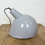 Industrial Grey Enamel Factory Pendant Lamp, 1960s
