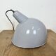Industrial Grey Enamel Factory Pendant Lamp, 1960s