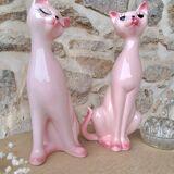 Vintage ceramic cat statue