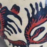 Terracotta and patterned canvas planter