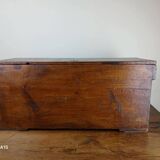Old solid wood transport chest from the early 19th century