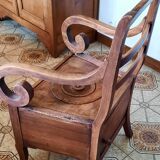Solid walnut armchair