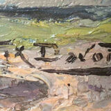 Tableau Felix Davoine Quiberon Rochers Pointe de Goulvars Bretagne + cadre