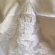 Nappe japonisante en fil de lin blanc