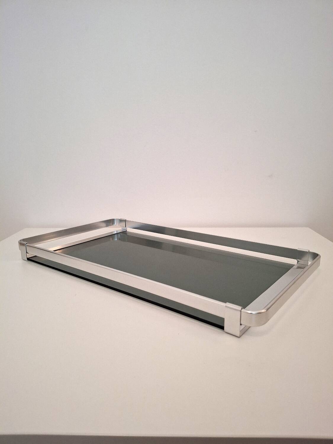 Plateau vintage italien de style Bauhaus (années 1970)