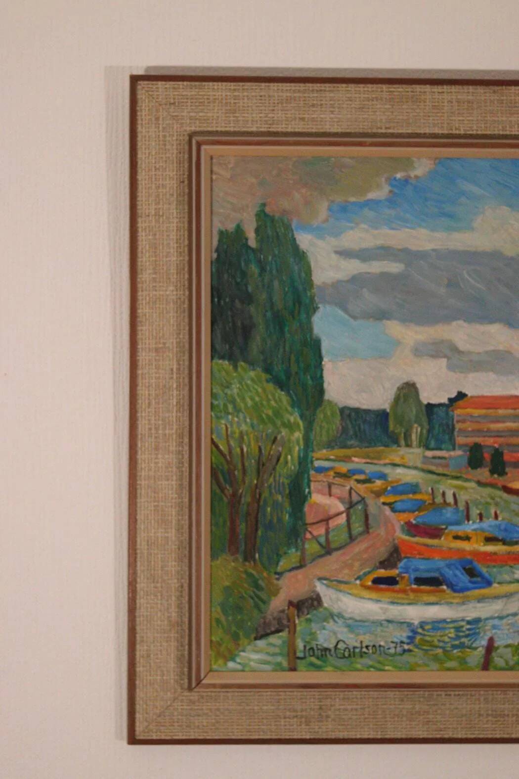 Original Swedish Oil on Panel – “Motif from Sundbyberg” by John Carlson