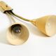 Mid Century unused brass wall lamp with double shade by Cosack Leuchten