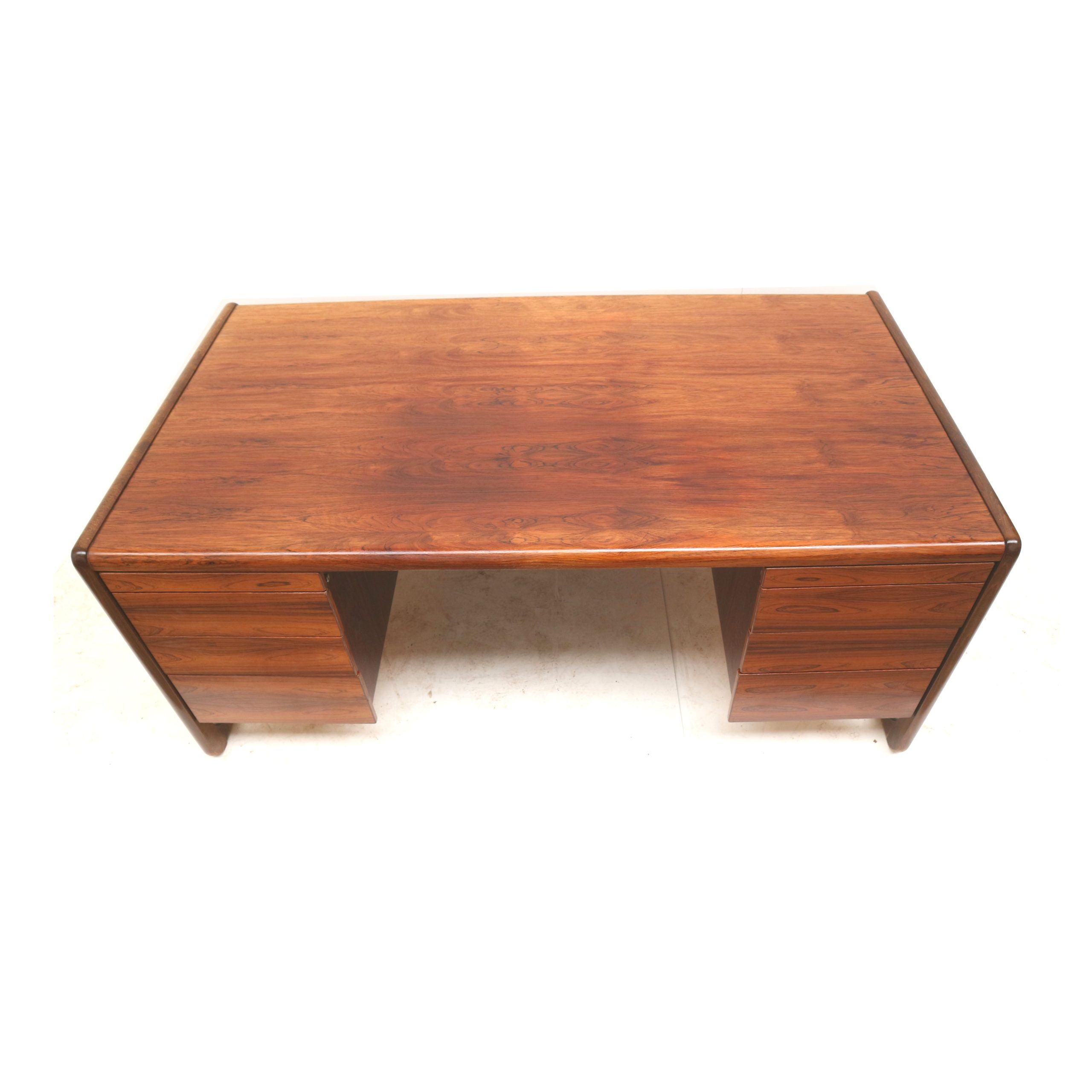 Large rosewood desk / 1960s executive desk