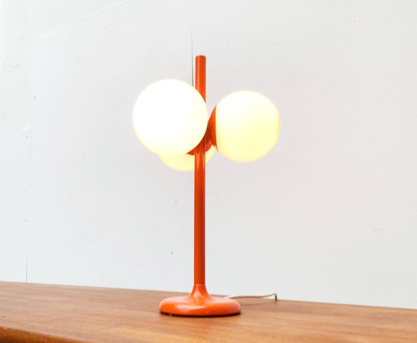 German table lamp from the mid-century space age by Kaiser Idell / Kaiser Leuchten.