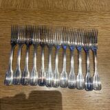 12 silver-plated dessert forks