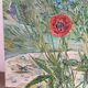 Le pied de coquelicots blanches, signé Maurice Bouillot 1972