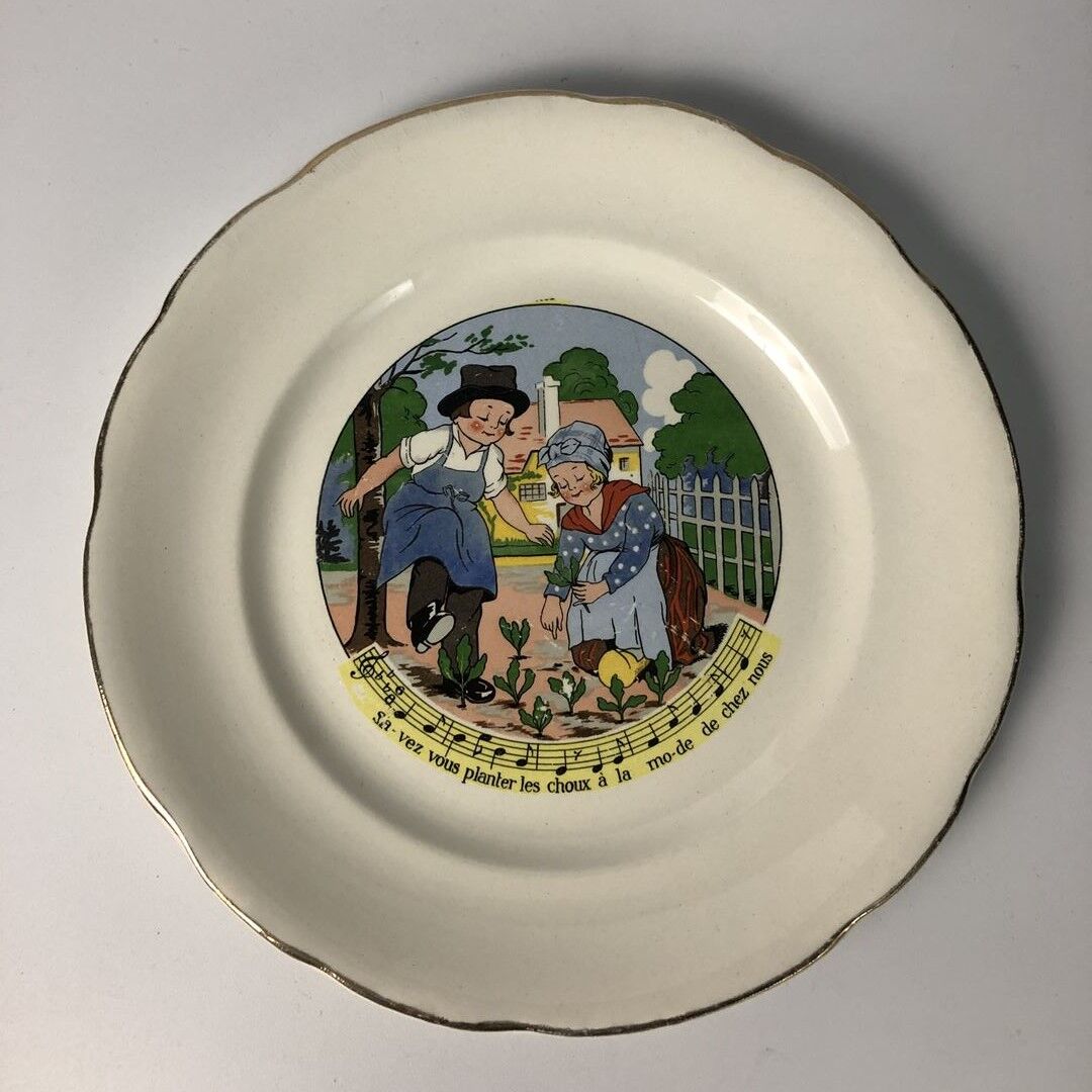 5 Digoin plates children's nursery rhymes