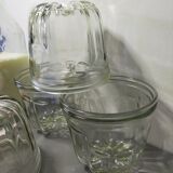Set of 4 glass cannelé molds