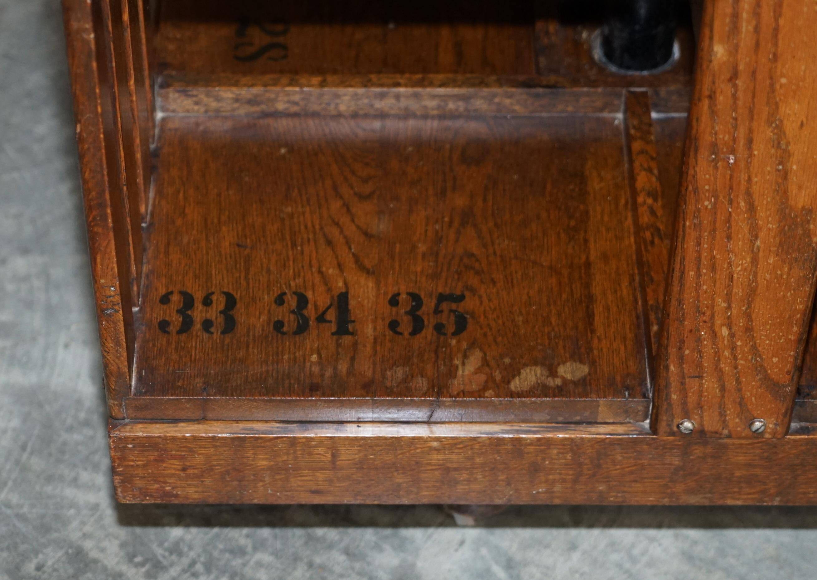 Victorian oak revolving library table circa 1880.