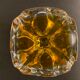 Murano orange-yellow glass ashtray 1960