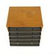 Scandinavian "tambour" chest of drawers in oak, Sweden, 1960