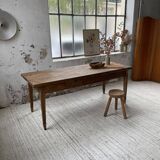 Farmhouse table in oak and walnut 2m