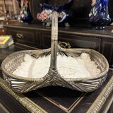 Silver-plated metal basket