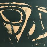 Bram van velde, mp 023, 1963. original lithograph signed in pencil