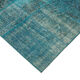Handwoven anatolian contemporary 200 cm x 297 cm blue patchwork carpet